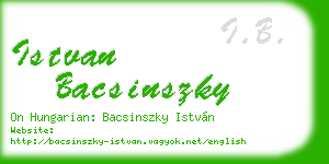 istvan bacsinszky business card