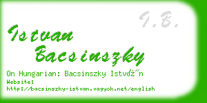 istvan bacsinszky business card
